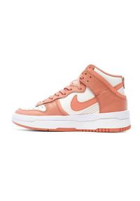 Buty do chodzenia damskie Nike Wmns Dunk High UP. Zapięcie: sznurówki. Kolor: biały, różowy, wielokolorowy. Materiał: skóra, materiał. Szerokość cholewki: normalna. Sport: turystyka piesza