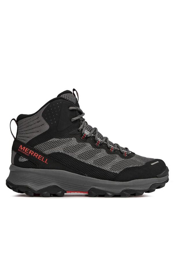 Merrell Trekkingi Spee Strike Mid Wp J066877 Szary. Kolor: szary. Materiał: mesh, materiał. Sport: turystyka piesza