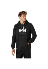 Bluza sportowa męska Helly Hansen Logo. Typ kołnierza: kaptur. Kolor: czarny. Materiał: bawełna #1