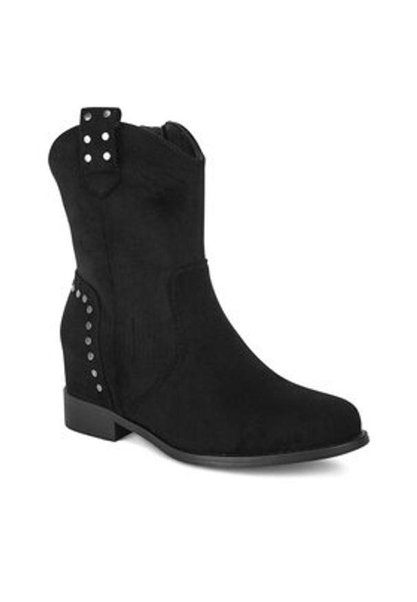 Jenny Fairy Kowbojki WS2991-20 Czarny. Kolor: czarny. Materiał: materiał