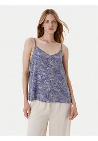 only - ONLY Top Nova 15222159 Niebieski Regular Fit. Kolor: niebieski. Materiał: wiskoza