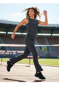 Sinsay - Legginsy flare sportowe - niebieski. Kolor: niebieski. Styl: sportowy #1