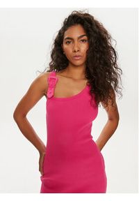 Versace Jeans Couture Sukienka letnia 76HAO947 Różowy Slim Fit. Kolor: różowy. Materiał: bawełna. Sezon: lato #5