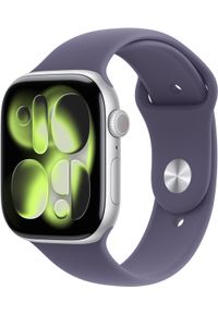 APPLE - Smartwatch Apple Watch Series 11 GPS + Cellular 46mm Silver Aluminiowa Case with Fioletowa Fog Sport Band - S/M. Rodzaj zegarka: smartwatch. Kolor: fioletowy. Styl: sportowy #1