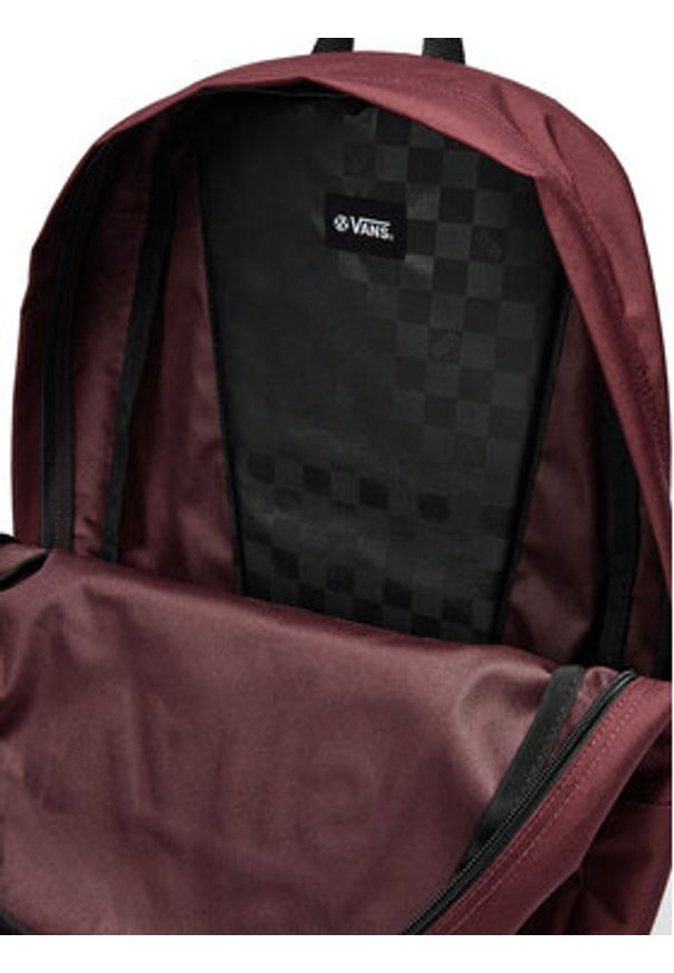 Vans Plecak Old Skool Print Backpack VN000H504QU1 Bordowy. Kolor: czerwony. Materiał: materiał. Wzór: nadruk