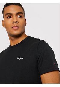 Pepe Jeans T-Shirt Original Basic 3 N PM508212 Czarny Slim Fit. Kolor: czarny. Materiał: bawełna