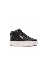 Buty do chodzenia damskie Fila Sandblast Mid. Zapięcie: sznurówki. Kolor: czarny. Materiał: guma, skóra, tkanina. Szerokość cholewki: normalna. Sport: turystyka piesza