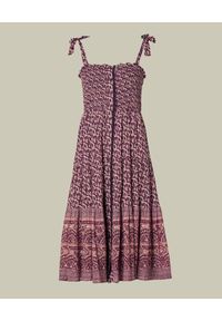 M.A.B.E - Sukienka midi na ramiączkach Jani. Kolor: różowy, wielokolorowy, fioletowy. Materiał: bawełna, tkanina. Długość rękawa: na ramiączkach. Wzór: paisley. Sezon: lato. Długość: midi #4