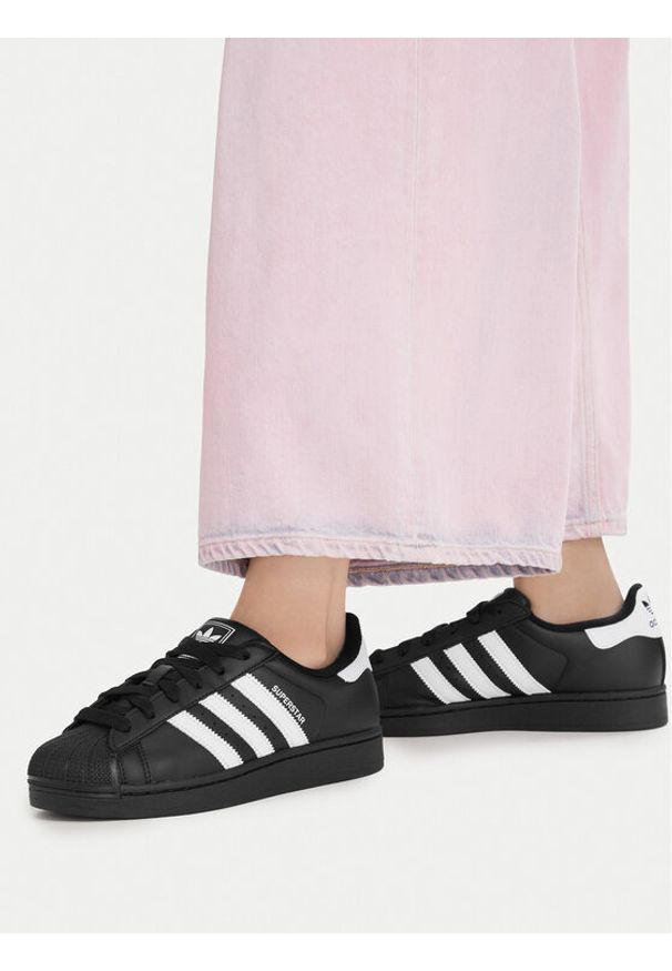 Adidas - adidas Sneakersy Superstar II JI0079 Czarny. Kolor: czarny. Materiał: skóra. Model: Adidas Superstar