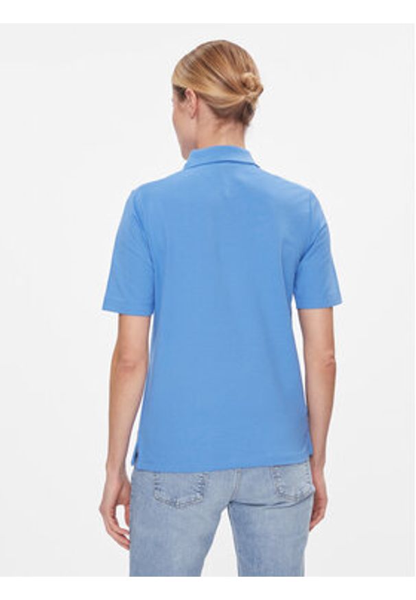 TOMMY HILFIGER - Tommy Hilfiger Polo Reg Crest Emb Polo Ss WW0WW41061 Niebieski Regular Fit. Typ kołnierza: polo. Kolor: niebieski. Materiał: bawełna
