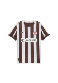 Puma - Młodzieżowa koszulka domowa FC St. Pauli 25/26 PUMA Espresso Brown White. Kolor: biały, wielokolorowy, brązowy