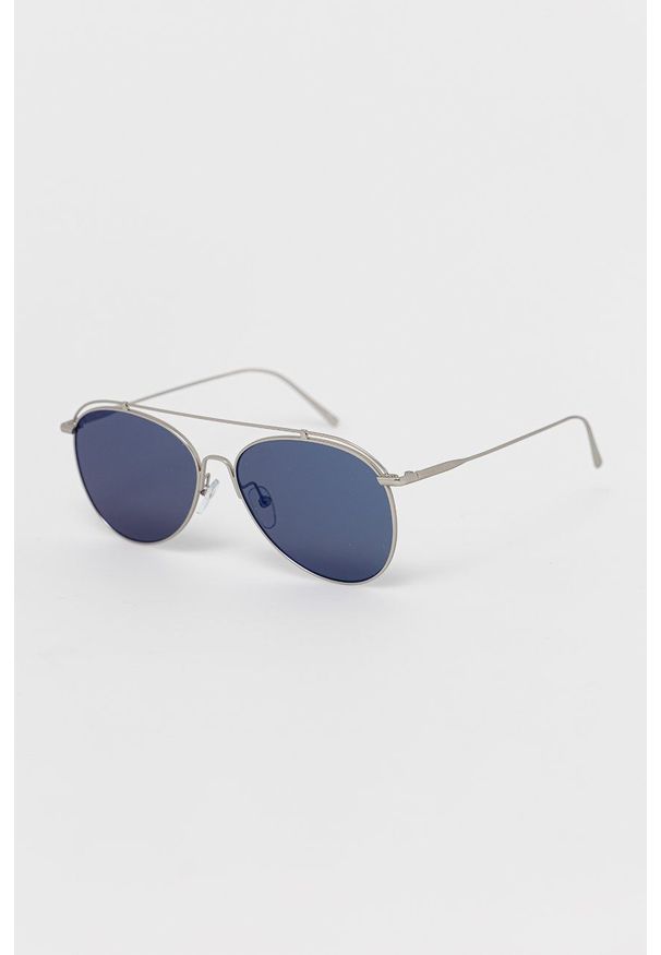 Calvin Klein - Okulary przeciwsłoneczne. Kolor: srebrny