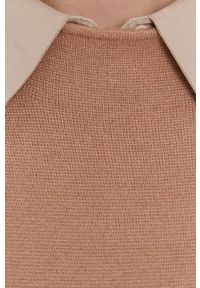 only - Only Sweter damski kolor brązowy z półgolfem. Kolor: brązowy. Materiał: dzianina #4