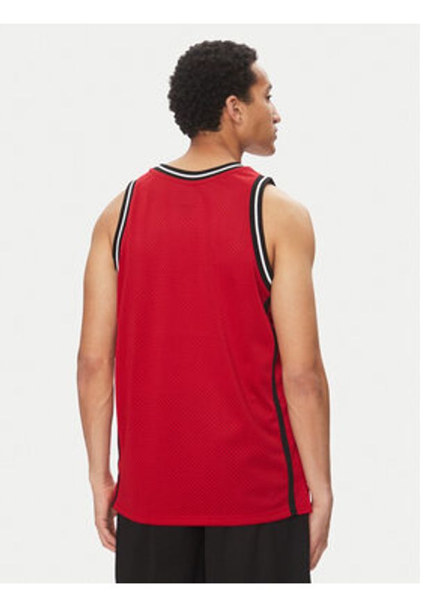 DC Tank top ADYKT03257 Czerwony Regular Fit. Kolor: czerwony. Materiał: syntetyk