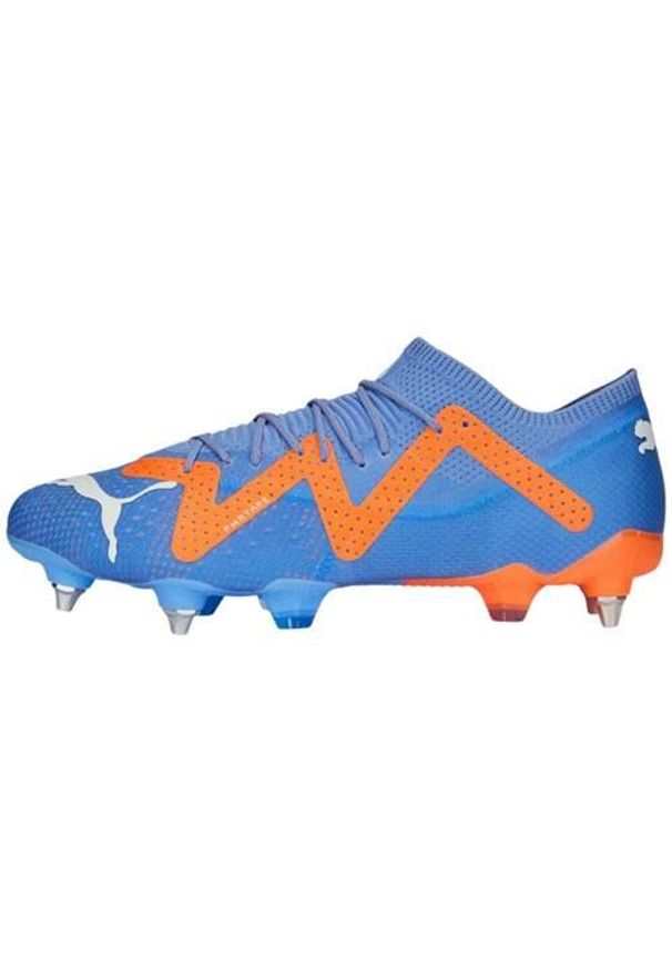 Buty piłkarskie męskie Puma Future Ultimate Low Mxsg. Zapięcie: sznurówki. Kolor: niebieski. Materiał: materiał, syntetyk. Szerokość cholewki: normalna. Sport: piłka nożna