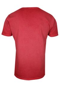 Brave Soul - Czerwony T-Shirt (Koszulka) Bez Nadruku -BRAVE SOUL- Męski, Okrągły Dekolt, Krótki Rękaw. Okazja: na co dzień. Kolor: czerwony. Materiał: bawełna. Długość rękawa: krótki rękaw. Długość: krótkie. Styl: casual #2