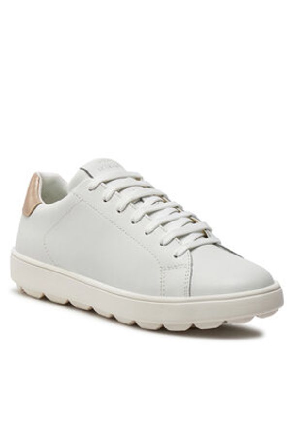 Geox Sneakersy D Spherica Ecub-1 D45WEA 09BNF C1327 Biały. Kolor: biały. Materiał: skóra