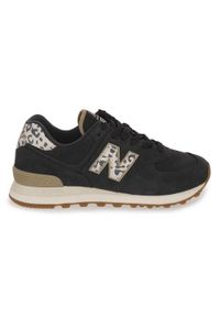 Buty do chodzenia damskie New Balance 574. Zapięcie: sznurówki. Kolor: czarny. Materiał: materiał. Szerokość cholewki: normalna. Model: New Balance 574. Sport: turystyka piesza