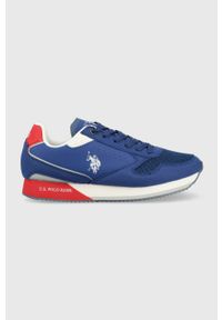 U.S. Polo Assn. sneakersy NOBIL kolor niebieski. Nosek buta: okrągły. Zapięcie: sznurówki. Kolor: niebieski. Materiał: guma