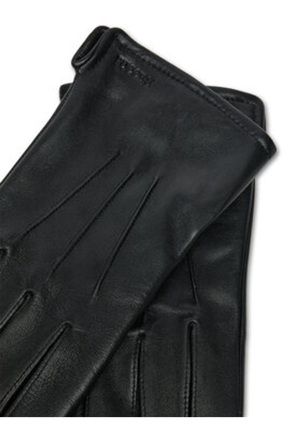 Puccini Rękawiczki Męskie M103(9.5) Czarny. Kolor: czarny. Materiał: skóra