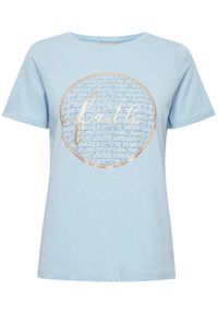 Fransa T-Shirt 20611797 Niebieski Regular Fit. Kolor: niebieski. Materiał: bawełna #8