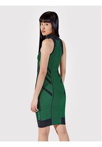 Togoshi Sukienka codzienna TG22-SUD011 Zielony Extra Slim Fit. Okazja: na co dzień. Kolor: zielony. Materiał: syntetyk. Typ sukienki: proste. Styl: casual #4
