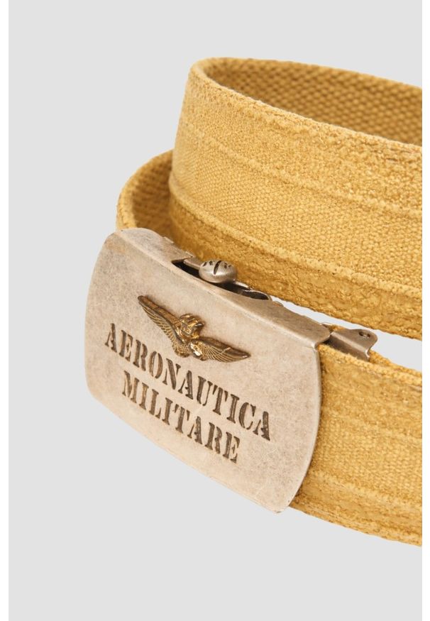Aeronautica Militare - AERONAUTICA MILITARE Beżowy męski bawełniany pasek, Rozmiar 110. Kolor: beżowy. Materiał: bawełna. Styl: sportowy, casual