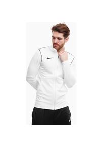 Bluza sportowa męska Nike Dry Park 20 TRK JKT K. Typ kołnierza: kołnierzyk stójkowy, bez kaptura. Kolor: biały. Długość rękawa: długi rękaw. Technologia: Dri-Fit (Nike). Styl: sportowy. Sport: piłka nożna #1