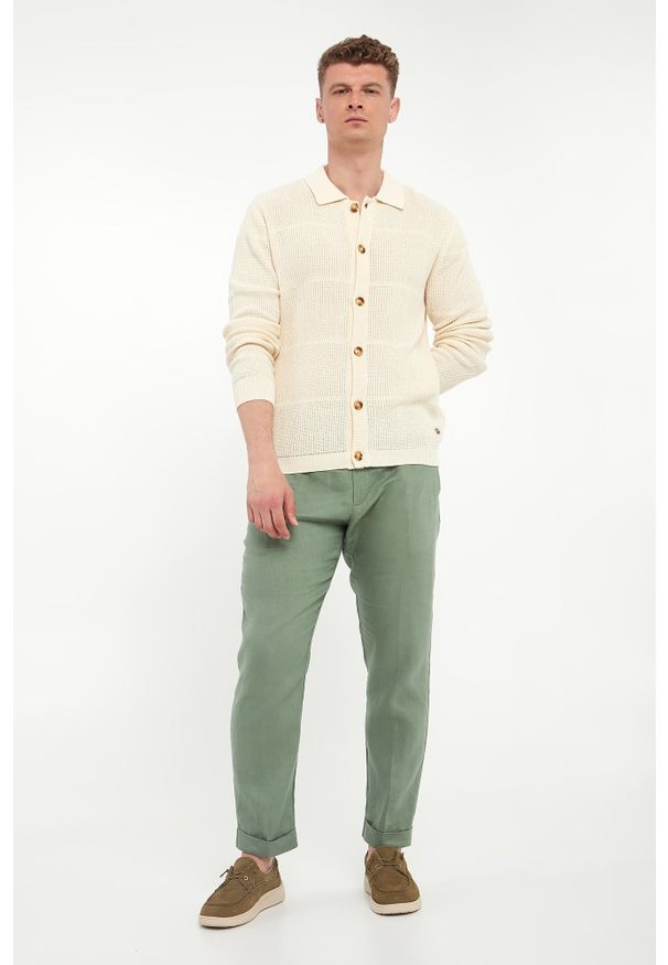 Liu Jo - Kardigan męski lniany LIU JO. Materiał: len