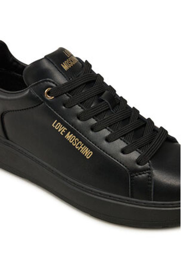 Love Moschino - LOVE MOSCHINO Sneakersy JA15394G0LIA0000 Czarny. Kolor: czarny. Materiał: skóra