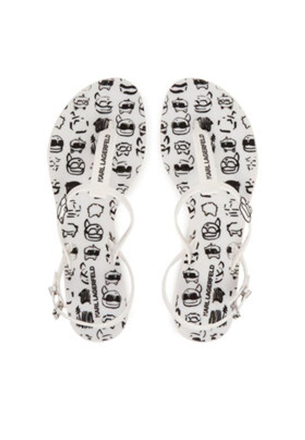 Karl Lagerfeld - KARL LAGERFELD Sandały Jelly KL80002G Biały. Kolor: biały