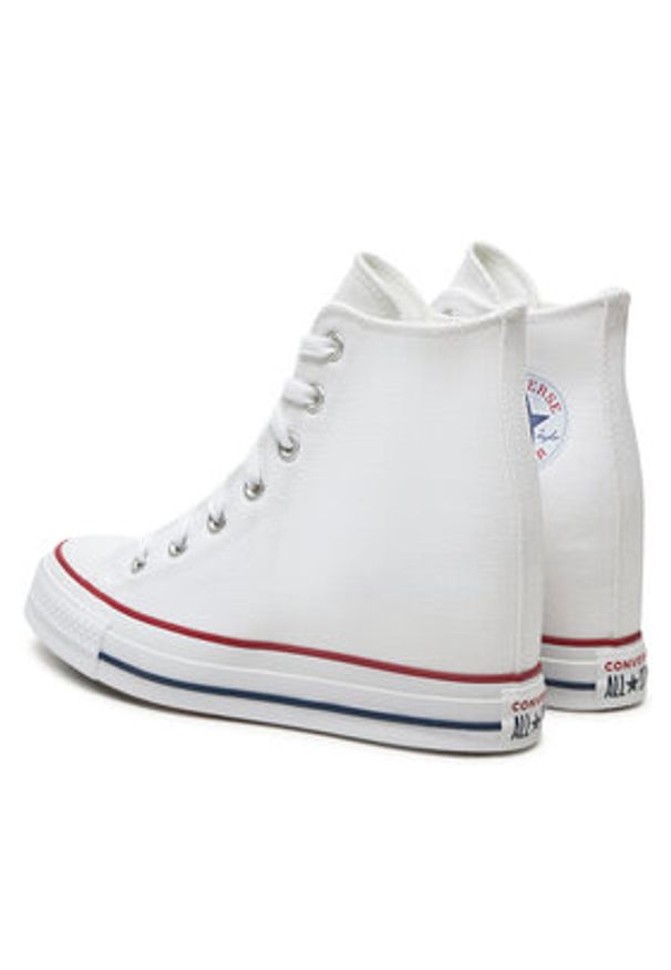 Converse Trampki Chuck Taylor All Star Wedge Platform A11908C Biały. Kolor: biały. Materiał: materiał. Obcas: na platformie