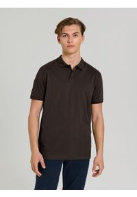 Sinsay - Koszulka polo - brązowy. Typ kołnierza: polo. Kolor: brązowy