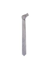 Wittchen - Krawat jedwabny w drobny wzór. Kolor: srebrny. Materiał: jedwab. Wzór: gładki. Styl: klasyczny #4