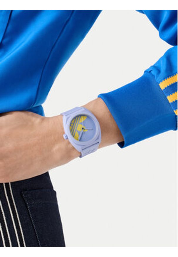 Adidas - adidas Zegarek AO Street Project Three AOST25543 Niebieski. Kolor: niebieski. Materiał: syntetyk. Styl: street