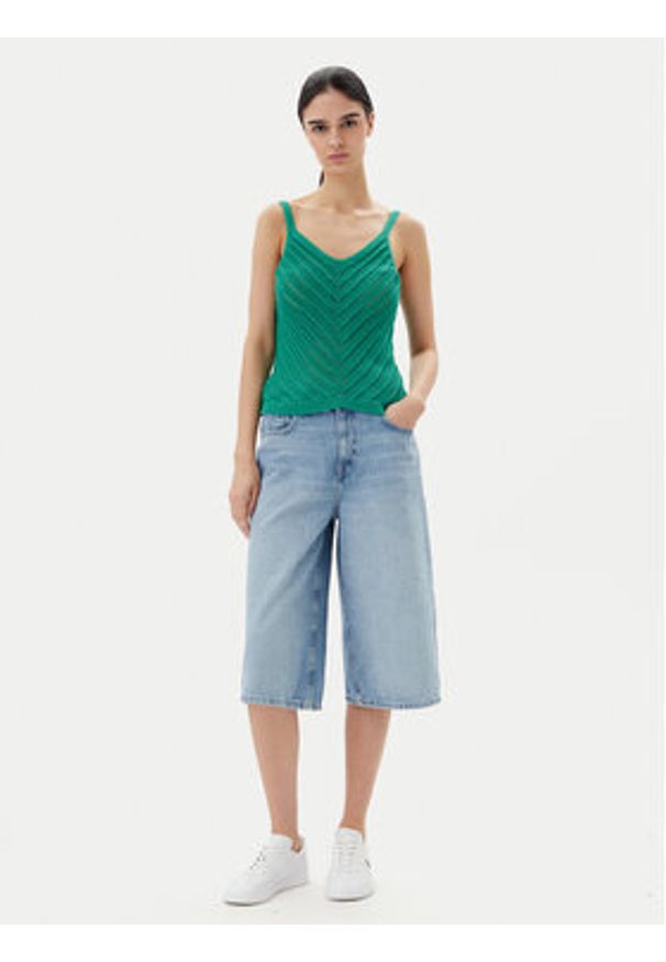 Vero Moda Top Peru 10326463 Zielony Regular Fit. Kolor: zielony. Materiał: bawełna