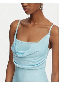 Guess Sukienka koktajlowa W6GK83 Z0686 Niebieski Slim Fit. Kolor: niebieski. Materiał: wiskoza. Styl: wizytowy #2