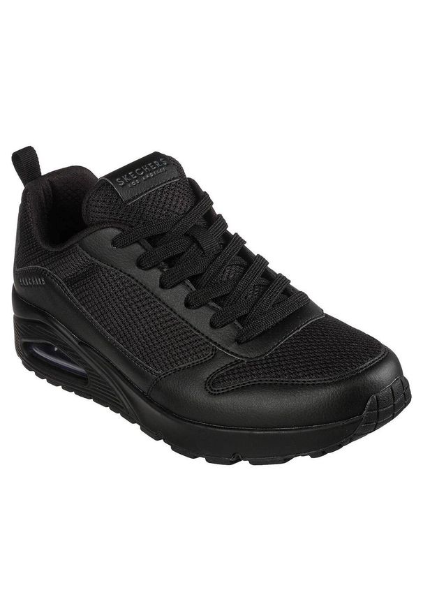 skechers - Buty do chodzenia męskie Skechers Uno Fastime. Zapięcie: sznurówki. Kolor: czarny. Materiał: materiał, syntetyk, tkanina, guma. Szerokość cholewki: normalna. Model: Skechers Sport. Sport: turystyka piesza