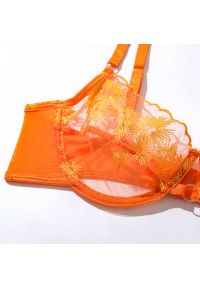 Intica - Komplet bielizny z delikatnych materiałów na romantyczne wieczory Katyusha. Kolor: pomarańczowy. Materiał: materiał #9