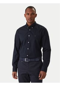 TOMMY HILFIGER - Tommy Hilfiger Koszula Core Flex MW0MW39988 Granatowy Regular Fit. Kolor: niebieski. Materiał: bawełna