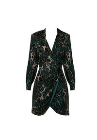 Pinko Sukienka "Alix" | 1G181B A097 | Kobieta | Zielony. Okazja: na co dzień. Kolor: zielony. Materiał: wiskoza. Długość rękawa: długi rękaw. Typ sukienki: kopertowe, proste. Styl: casual. Długość: midi #2