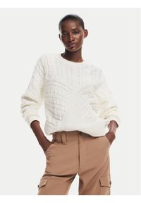 Desigual Sweter Exeter 24WWJF74 Écru Regular Fit. Materiał: bawełna #1