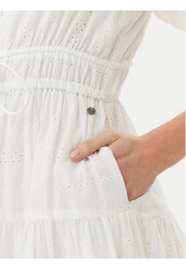 Pepe Jeans Sukienka letnia Day PL953694 Biały Regular Fit. Kolor: biały. Materiał: bawełna. Sezon: lato