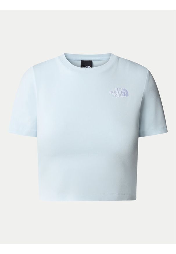 The North Face T-Shirt NF0A55AO Niebieski Cropped Fit. Kolor: niebieski. Materiał: bawełna
