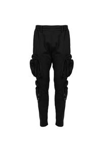 La Haine Inside Us Spodnie "Cargo" | LM190 | Mężczyzna | Czarny. Okazja: na co dzień, na spacer. Kolor: czarny. Materiał: bawełna, elastan. Długość: długie. Wzór: jednolity. Styl: casual, elegancki #2