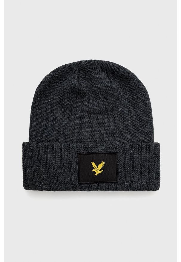 Lyle & Scott - Czapka. Kolor: szary. Materiał: dzianina, poliester