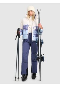 4f - 4F Spodnie narciarskie membrana 5000 damskie - granatowe XXL. Stan: podwyższony. Kolor: niebieski. Materiał: poliester, materiał. Wzór: gładki. Sezon: zima. Sport: narciarstwo #1