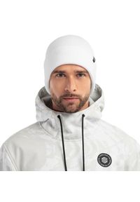 SIROKO - Czapka zimowa beanie męska Snowflake. Kolor: biały. Materiał: akryl, tkanina. Sezon: zima. Styl: sportowy #1
