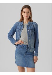 Vero Moda Kurtka jeansowa Zorica 10279789 Niebieski Regular Fit. Kolor: niebieski. Materiał: bawełna, jeans