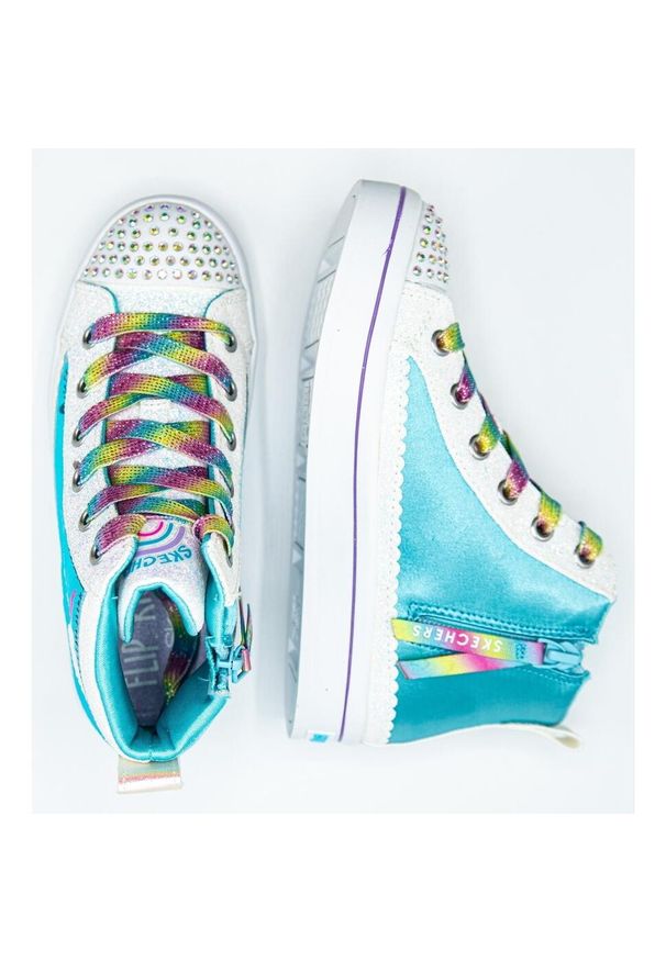 skechers - Skechers Twi-Lites 2.0, Biały. Zapięcie: sznurówki. Kolor: czarny. Materiał: materiał, syntetyk. Szerokość cholewki: normalna. Sport: turystyka piesza